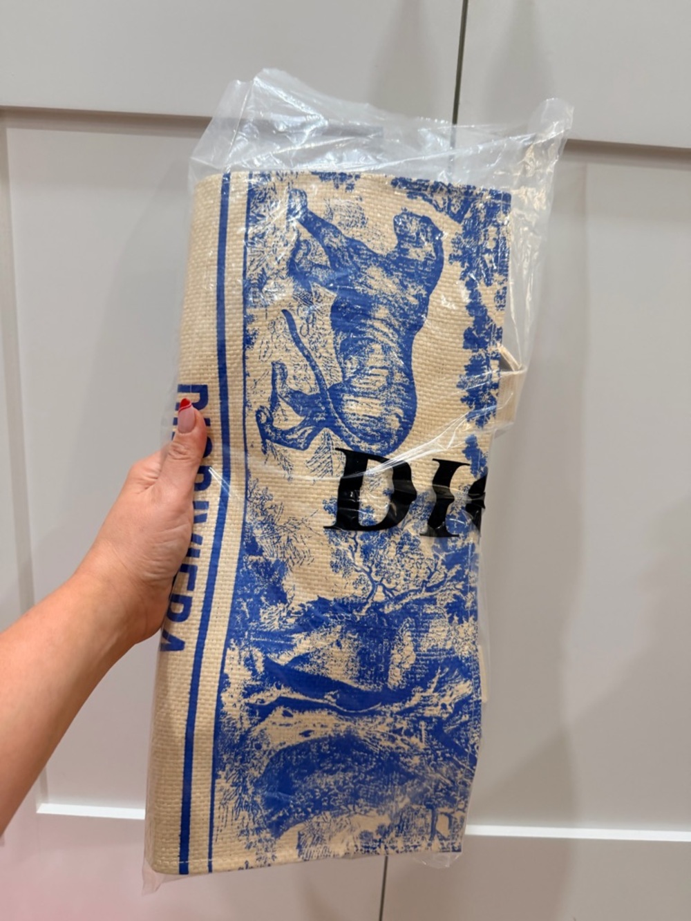 CHRISTIAN DIOR Beauty Diorivera BLUE STRAW TOTE - NIB - Picture 5 of 6
